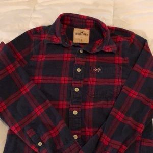 Hollister Mens Flannel long sleeve button down shirt